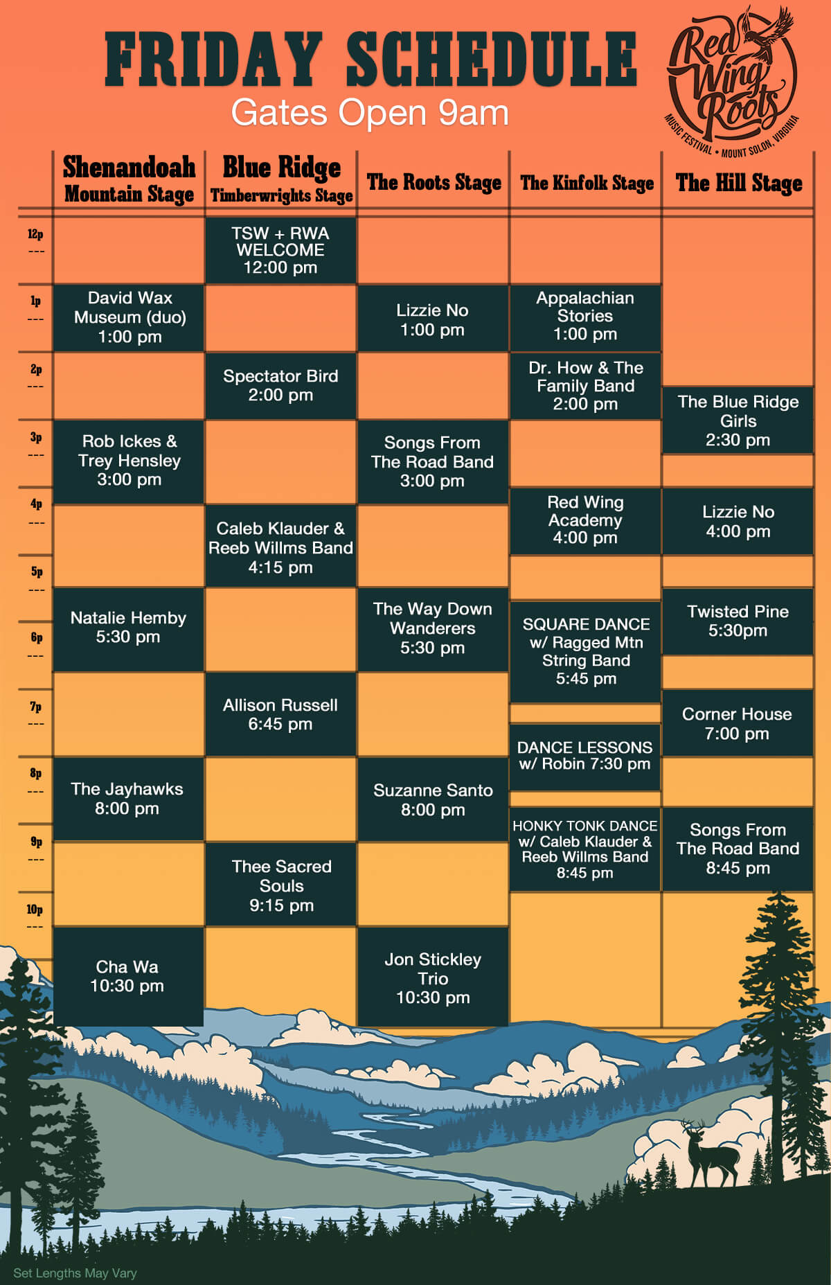 Festival Schedule